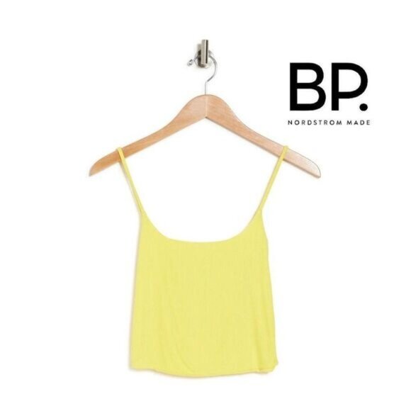 BP. Women's Ribbed Knit Crop Tank Top Spaghetti Strap Camisole NWT - Picture 3 of 4